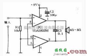 TDA2822简易集成电路  第1张