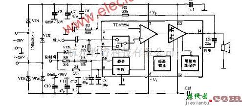 TDA7294音频功率放大器HI-FI集成功放电路  第1张