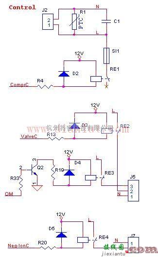 有关压缩机、四通阀和运行的控制电路  第1张
