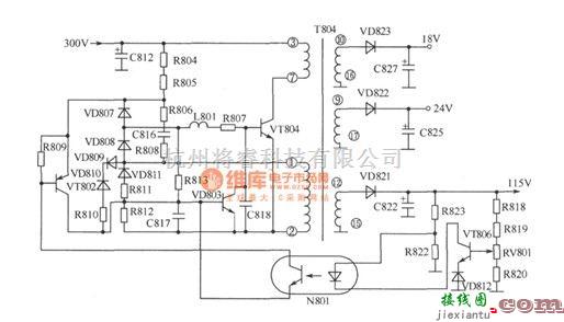 彩色电视开关稳压电源的部分电路设计  第1张