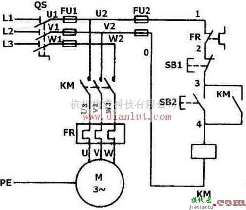 三相异步电动机的自锁控制电路  第1张
