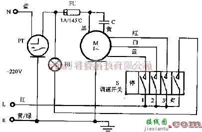 华生FS80-40落地扇电路原理图  第1张