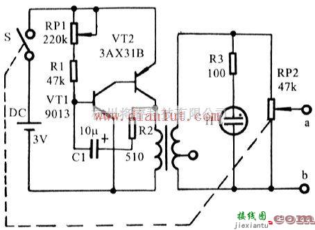 简易头痛电子理疗电路  第1张