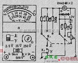 超小型万用表的外部图样及内部电路  第1张