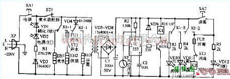 三禾牌全自动电子饮水机电路  第1张
