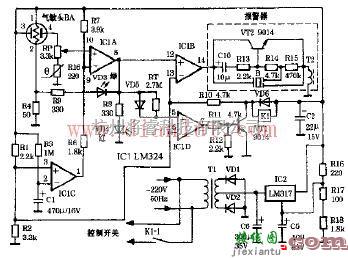 灵达牌YPZ5-4D型自动抽油烟机电路原理图  第1张