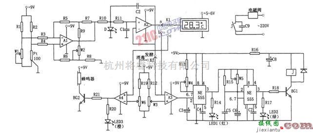 555组成的测温控头电路设计  第1张