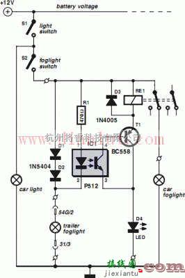 传感器电路中的汽车雾灯传感器电路图解  第1张