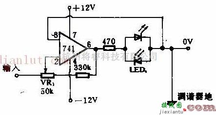 光电电路中的发光二极管调谐指示的原理及电路图  第1张