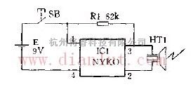 遥控电路中的超声遥控发射机的原理电路  第1张