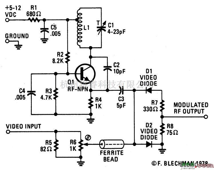 控制电路中的电视调制器电路1  第1张