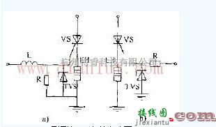 传感器电路中的关于晶闸管TVS保护的电路图  第1张