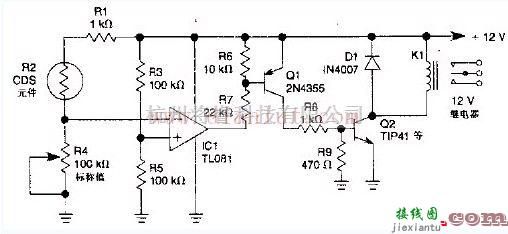控制电路中的精密的光敏继电器开关电路  第1张