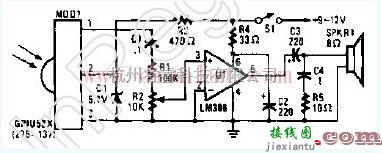 光电电路中的红外脉冲音频转换器电路设计  第1张