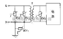传感器电路中的将隔离变压器应用于电源避雷电路的原理图  第1张