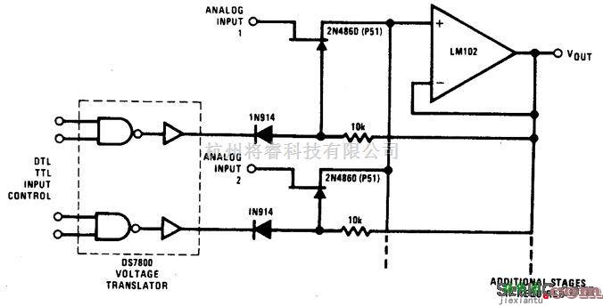 开关电路中的DTL-TTL可控缓冲模拟开关电路  第1张