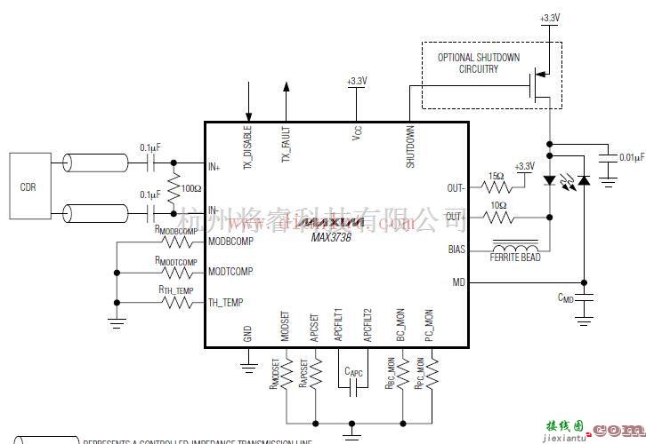 光电电路中的MAX3738应用电路图解  第1张