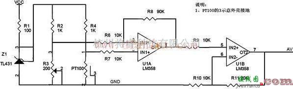 传感器电路中的Pt100温度传感器的设计  第1张