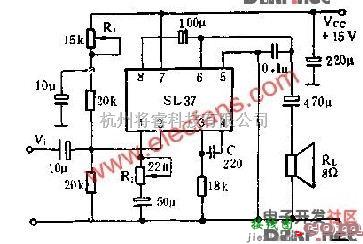 多功能SL37音频功率放大电路  第1张