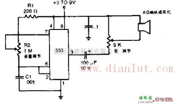 光电电路中的超声波驱蚊电路原理图  第1张