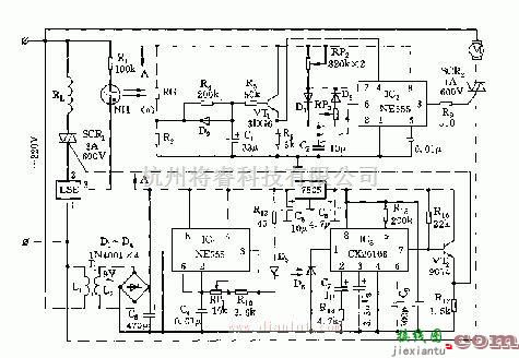 新型555自动微风远红外干手器电路图  第1张