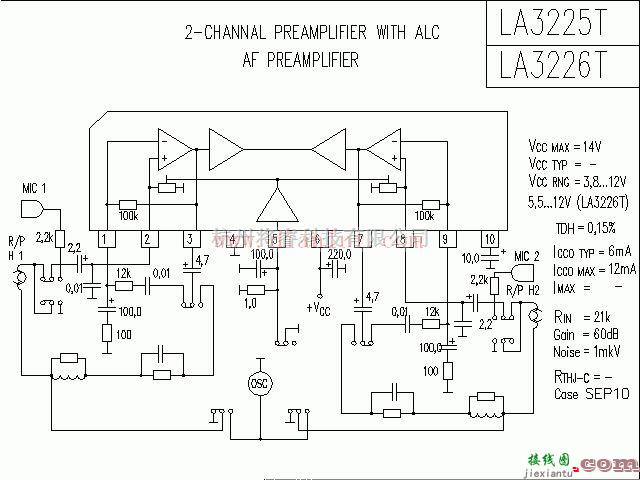 音频电路中的LA3225T/LA3226T构成的功放电路  第1张