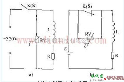 传感器电路中的压敏电阻器灭弧电路电路图  第1张