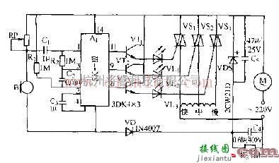 光电电路中的简易声控电风扇变速器电路原理  第1张