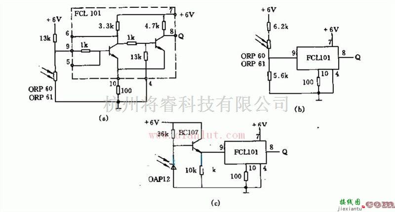 光电电路中的采用FCL101施密特触发器光栅电路  第1张