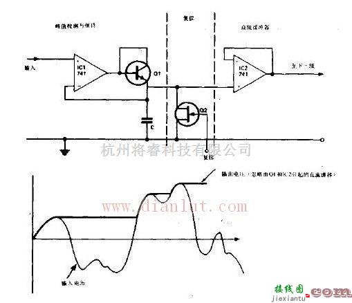 线性放大电路中的充电电路峰值的检测与保持电路  第1张