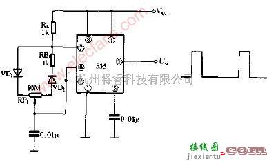 频率不变占空比可调的多谐振荡器电路图展示  第1张