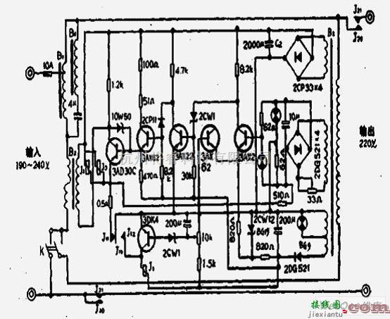 稳压电源中的JA2型交流稳压器电路  第1张