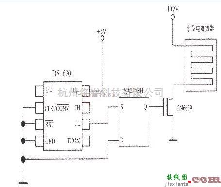 传感器电路中的基于DS1620构成的小型电加热器的控温电路  第1张