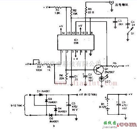 光电电路中的超声波驱蚊器的原理电路  第1张