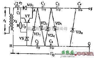 整流单元中的输出电压可调的稳压式多倍压整流电路  第1张