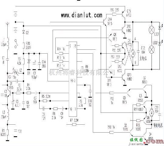 光电电路中的遥控玩具车的原理电路  第1张