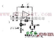 传感器电路中的环境湿度在给定值以下时LED的工作原理电路  第1张