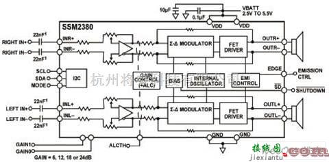 SSM2380功能方框图  第1张