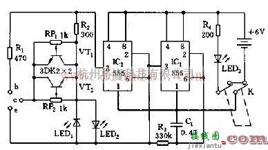 基于555构成三极管好坏版别器电路  第2张