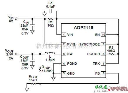 ADP2119典型应用电路（四）  第1张