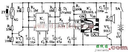 555集成磁控礼仪问候电路  第1张