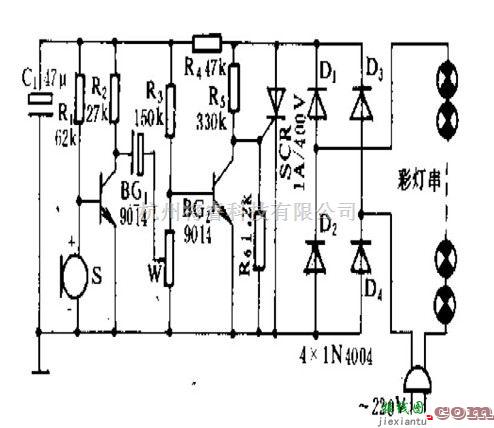 光电电路中的声控节日彩灯电路设计  第1张