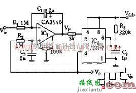 简易电压频率变换器工作原理图  第1张