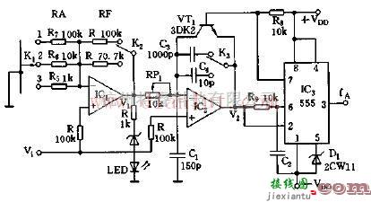 简易电压频率变换器工作原理图  第2张