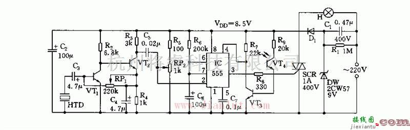 关于555声光控延时节电灯原理电路图的解析  第1张