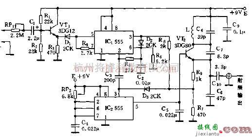 采用555电路的点频电视终端电路  第1张