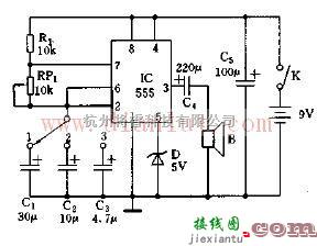 采用555电路的多档电子节拍器电路  第1张