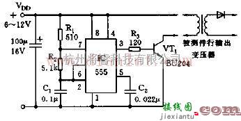 检测行输出变压器电路图  第1张