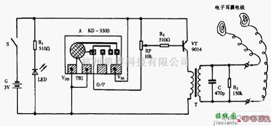 由KD9300构成的电针治疗仪电路图  第1张