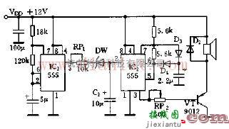 简易大功率扫频警笛电路图解  第1张
